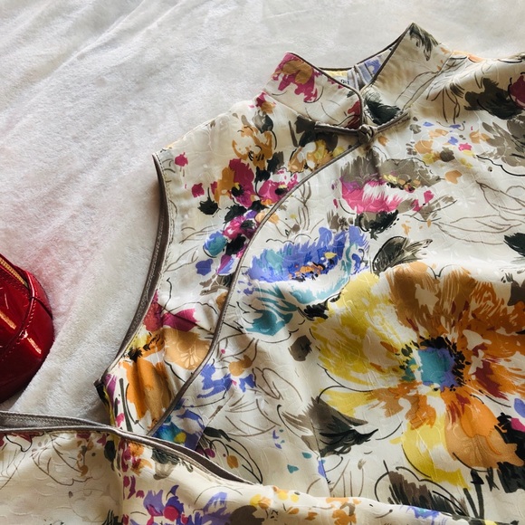 Women's Silk satin Turquoise Long Chinese Dress - Picture 4 of 6